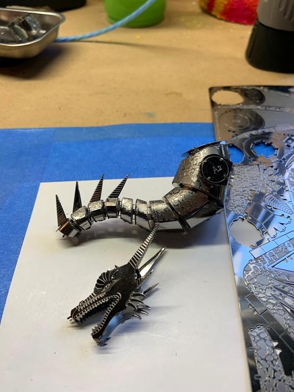 Fascinations ICONX Silver Dragon 3D Metal Model Kit | Mind Games Canada