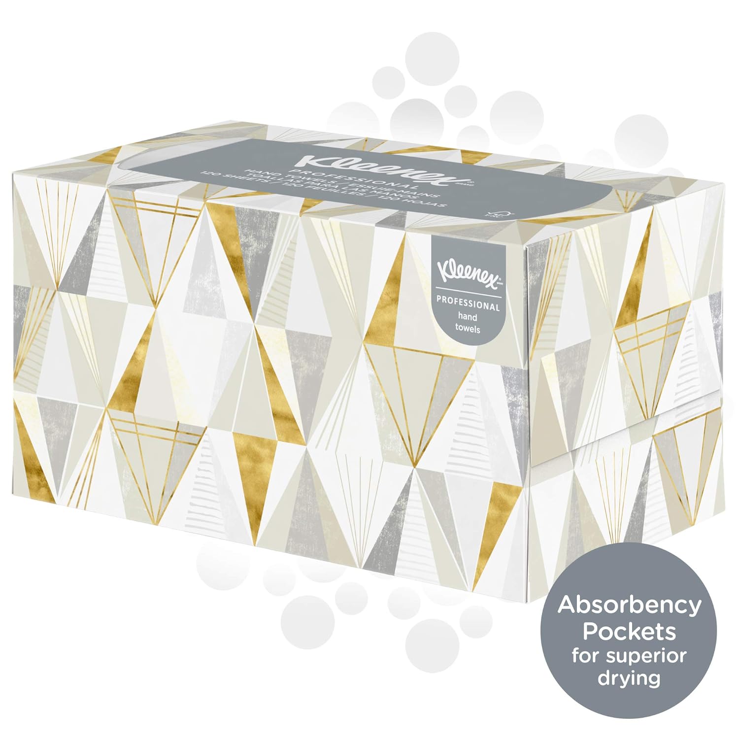 Kleenex Hand Towels with Premium Absorbency Pockets (01701), Hygienic Countertop Pop-Up Box, White, 120 Sheets / Carton, 18 Cartons / Case: Paper Towels: Industrial & Scientific
