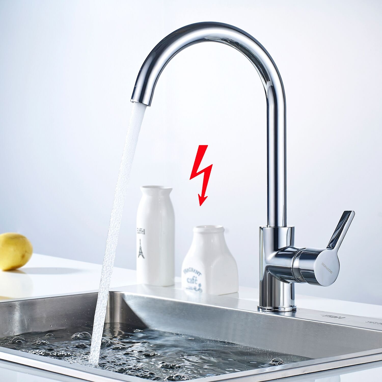 Auralum® LowPressure Mixer Tap with Large C Type 360° Rotatable Spout