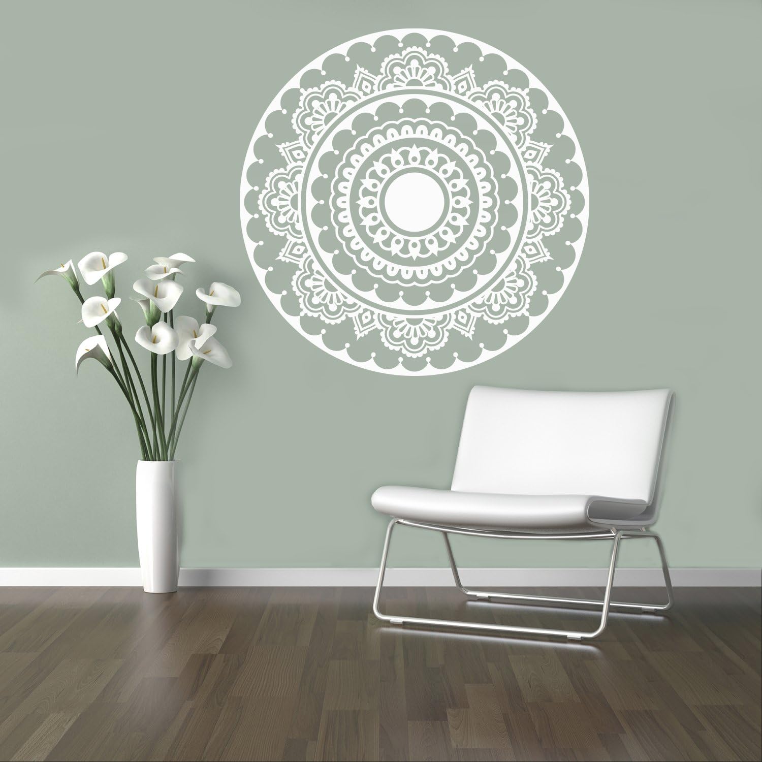 Henna Indian Mandala Wall Decal Abstract Flowers Vinyl Sticker Henna