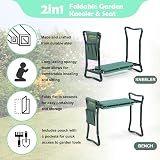 Unibos Heavy Duty Garden Kneeler Seat with Handles & Tools Bag view 6
