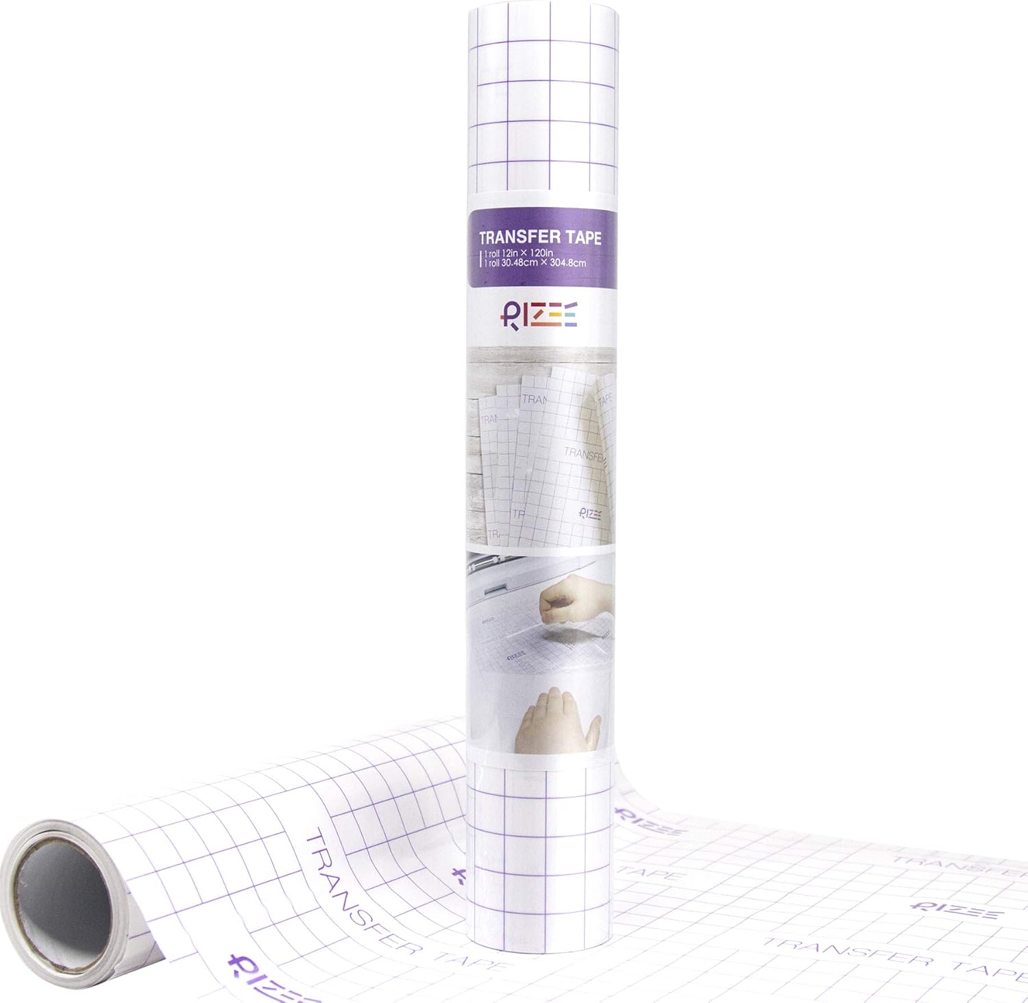 Transfer Tape Roll for Vinyl 12×240 Inch Standard Grid Perfect for Silhouette Cameo, Cricut Cutter by RIZEE: Kitchen & Dining
