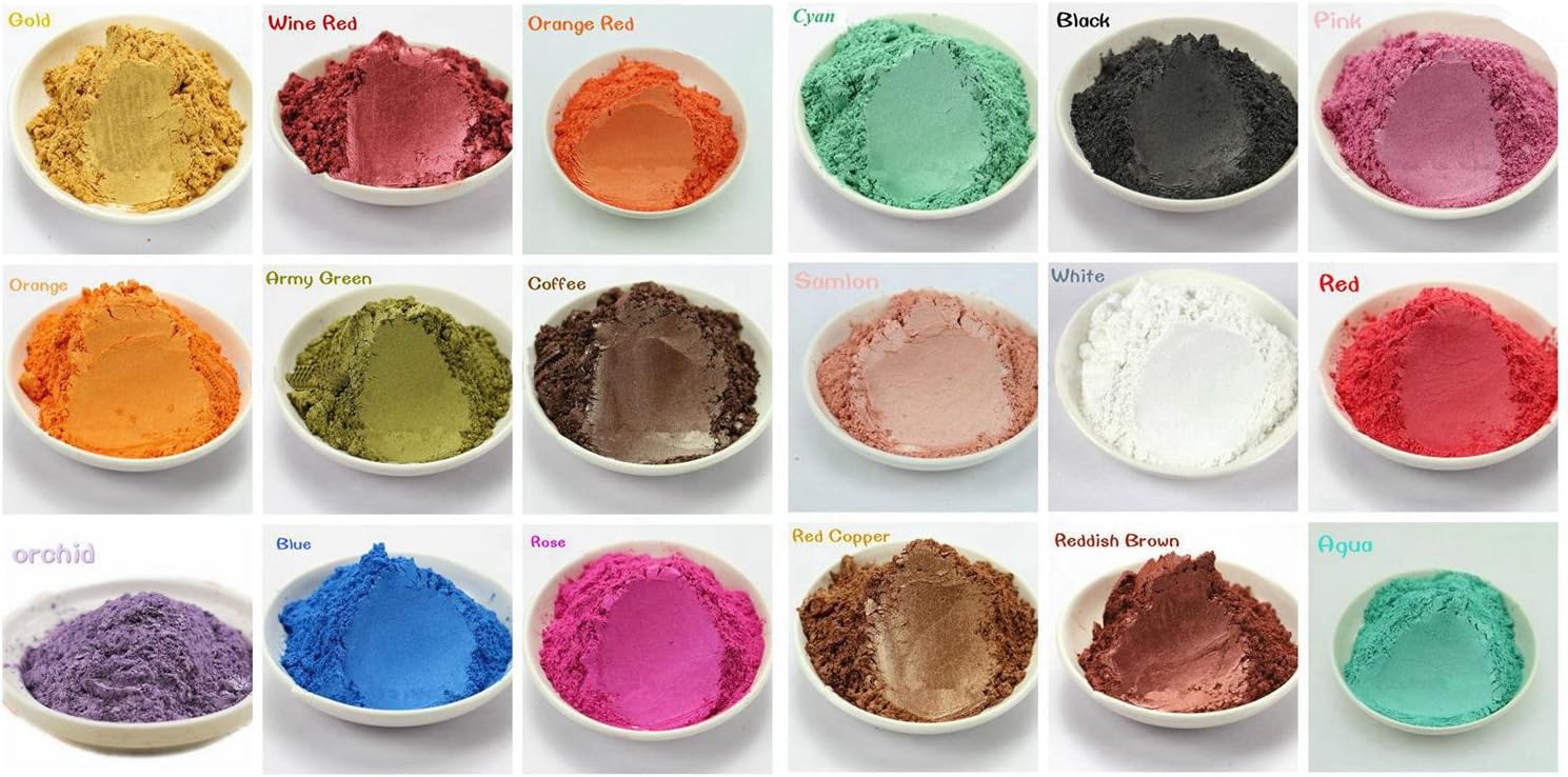 15Color Pigments Shimmer Mica Powder DIY Soap Making, Candle Making, Resin Dye