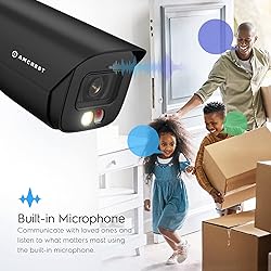 Amcrest 5MP IP PoE AI Camera w/ 49ft Color Night