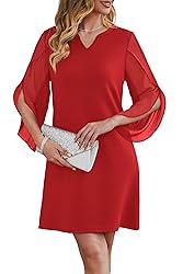 RUMIA Cocktail Dresses for Women Flutter 3/4 Sleeve
