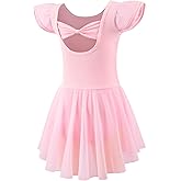 Mecceos Ballet Leotards for Girls Toddler Dance Leotards Short/Long Sleeve Skirt Ballerina Outfits