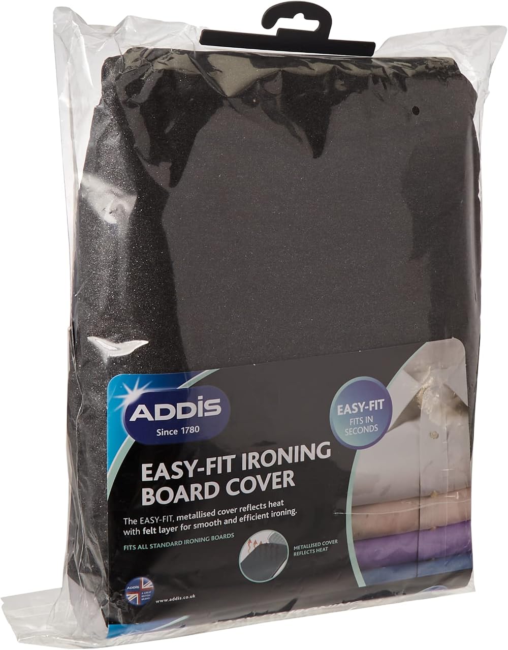 Addis Easy Fit Replacement Ironing Board Cover 135x46cm Silver