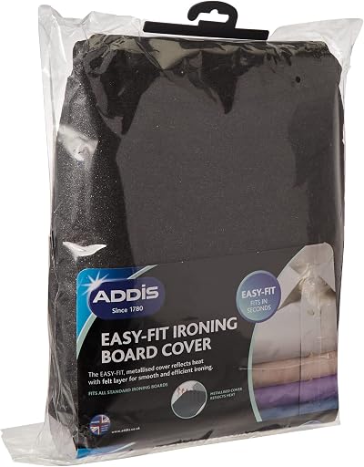 Addis Easy Fit Replacement Ironing Board Cover 135x46cm Silver