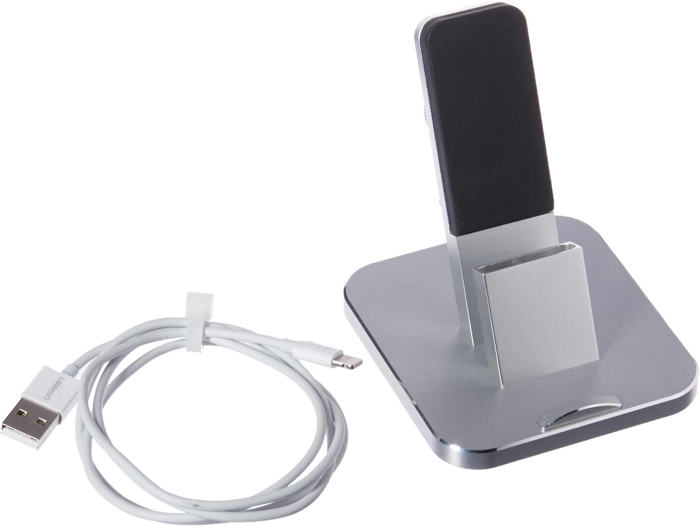 iPhone Stand.Ziku Aluminum iPhone Charger Stand Dock Station for iPhone Charging Dock, iPhone Charger, Stand for iPhone 8, 8 Plus, iPhone X, iPhone 7, 7 Plus, 6, 6 Plus, Support Charging with Case