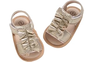 Kawacolibb Infant Boys Girls Sandals, Summer Baby Rubber Soles Non-Slip PU Leather Sandals, Newborn Toddler Prewalker First Walking Beach Outdoor Shoes,Infant Toddler Unisex Summer Shoes for babies