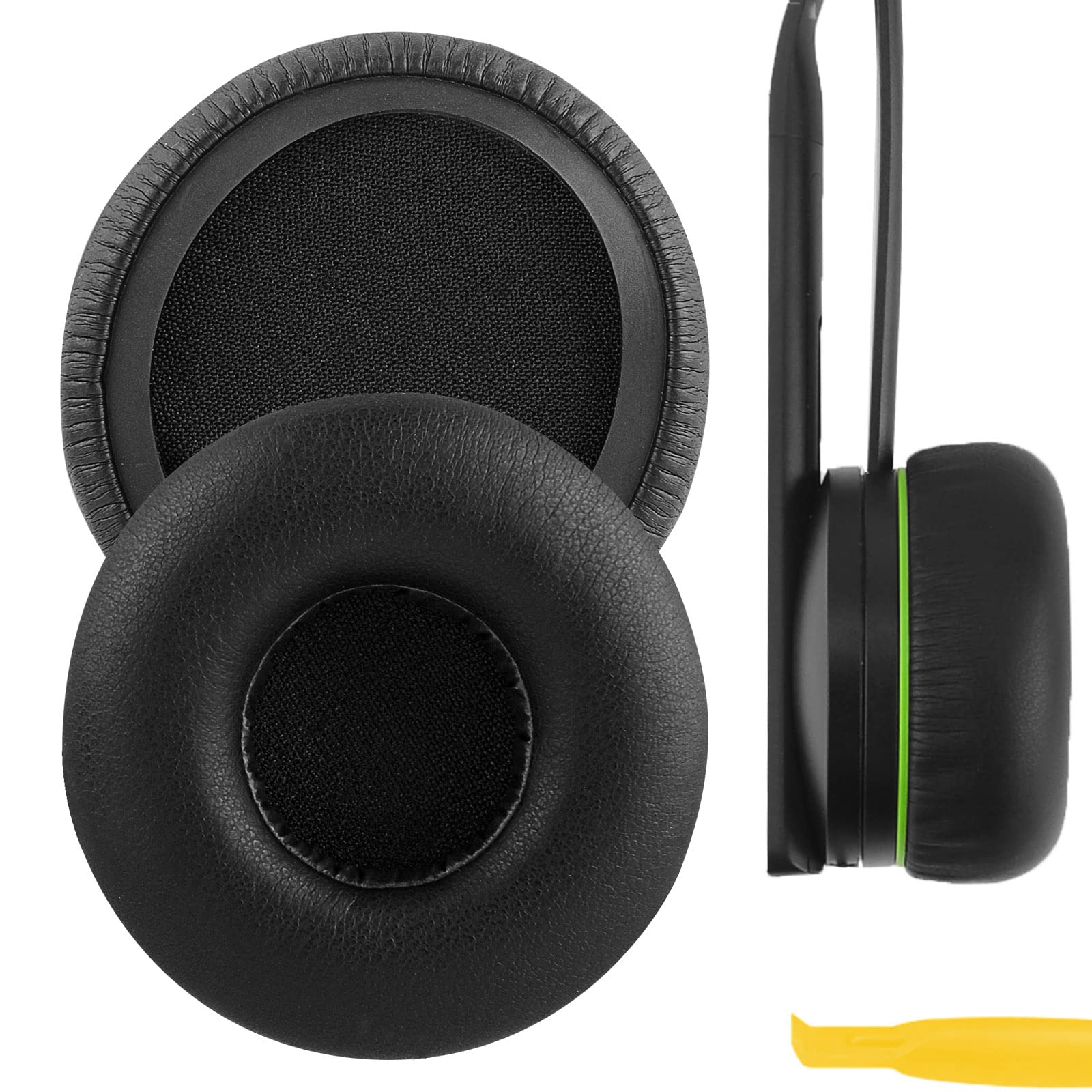 Geekria Replacement Ear Pads for Xbox One Chat Headphones Ear Cushions, Repair Parts (Black)