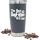 Brooke & Jess Designs The DogFather - Dog Dad Tumbler - Dog Lovers Gifts for Men - Dog Dad Cup, Tumblers - Great Gifts for Christmas, Birthday