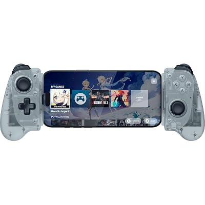 Razer Kishi V3 Gaming Controller for iPhone 15, 16, 17 Series & Android: TMR Thumbsticks - Dual Back Buttons - Fits Most Phone Cases - PC Remote Play - 3 Free Months of Apple Arcade - Phantom White