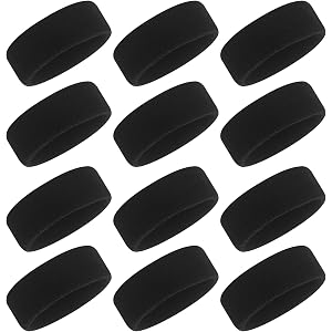 ONUPGO 12 Pack Kids Sweatbands - Cotton Terry Cloth Headbands for Boys & Girls, Breathable Sweat Absorbing Sports Headband fo