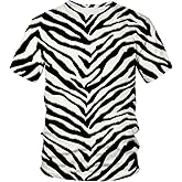 Lurhonp Men's Zebra Print Novelty Short Sleeve T-Shirt