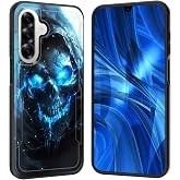 JHYYTUJTYP for Galaxy A17 5G Case,[Military Grade Drop Tested] Heavy-Duty Tough Rugged Shockproof Protective Case for Samsung Galaxy A17 5G 6.7 inch 2025,Blue Glow Skull