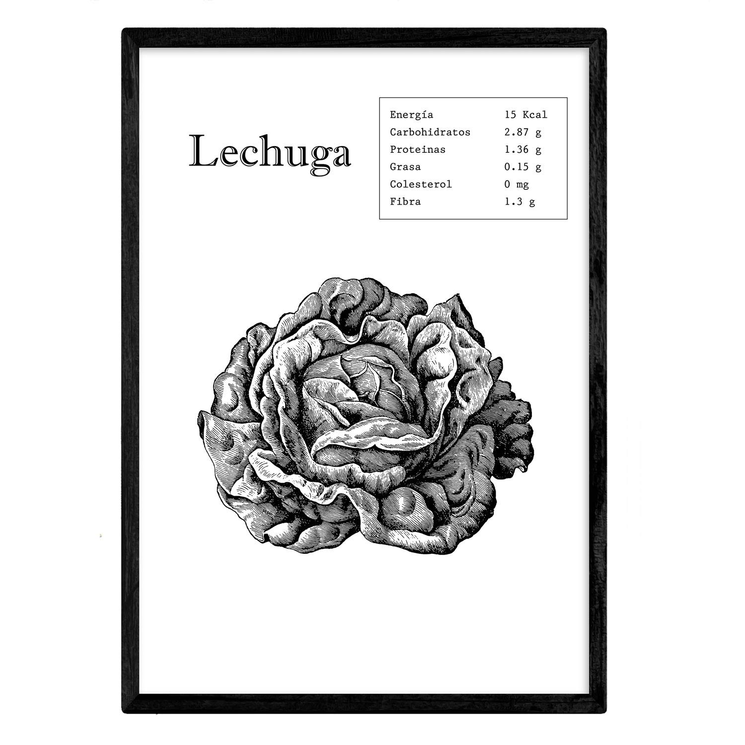 Nacnic Lettuce Poster Pictures of fruit and vegetables. A3 size