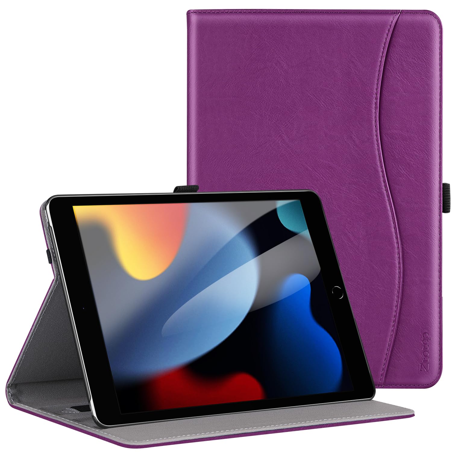 Photo 1 of ZtotopCases for New iPad 9th/8th/7th Generation Case, Premium PU Leather Folding Stand Cover for iPad 10.2" 2021/2020/2019, Purple