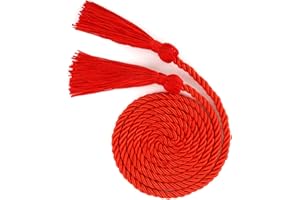 WSEPASCI Graduation Cords, Cords for Graduation 2025, Red Graduation Tassel Honor Cord 68 Inch Rayon Braided Cord for 2025, Honor Ropes with Tassels for 2025 Graduation Decorations for Students Master Doctoral