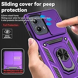 for Motorola Edge 2024 Case with Slide Camera Cover