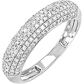 Dazzlingrock Collection 0.50 Cttw 10k Solid Gold Round Diamond Womens Anniversary Wedding Band