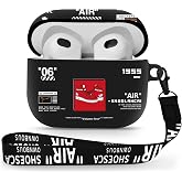 Gedicht Airpods 3 Case, Cute Cool Red Shoes Pattern TPU Soft Case, Shockproof with Lanyard &amp; Keychain