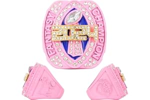 HuangouSA 2024 Fantasy Football Trophy Ring League Championship Rings Premium Champion Award for Winner