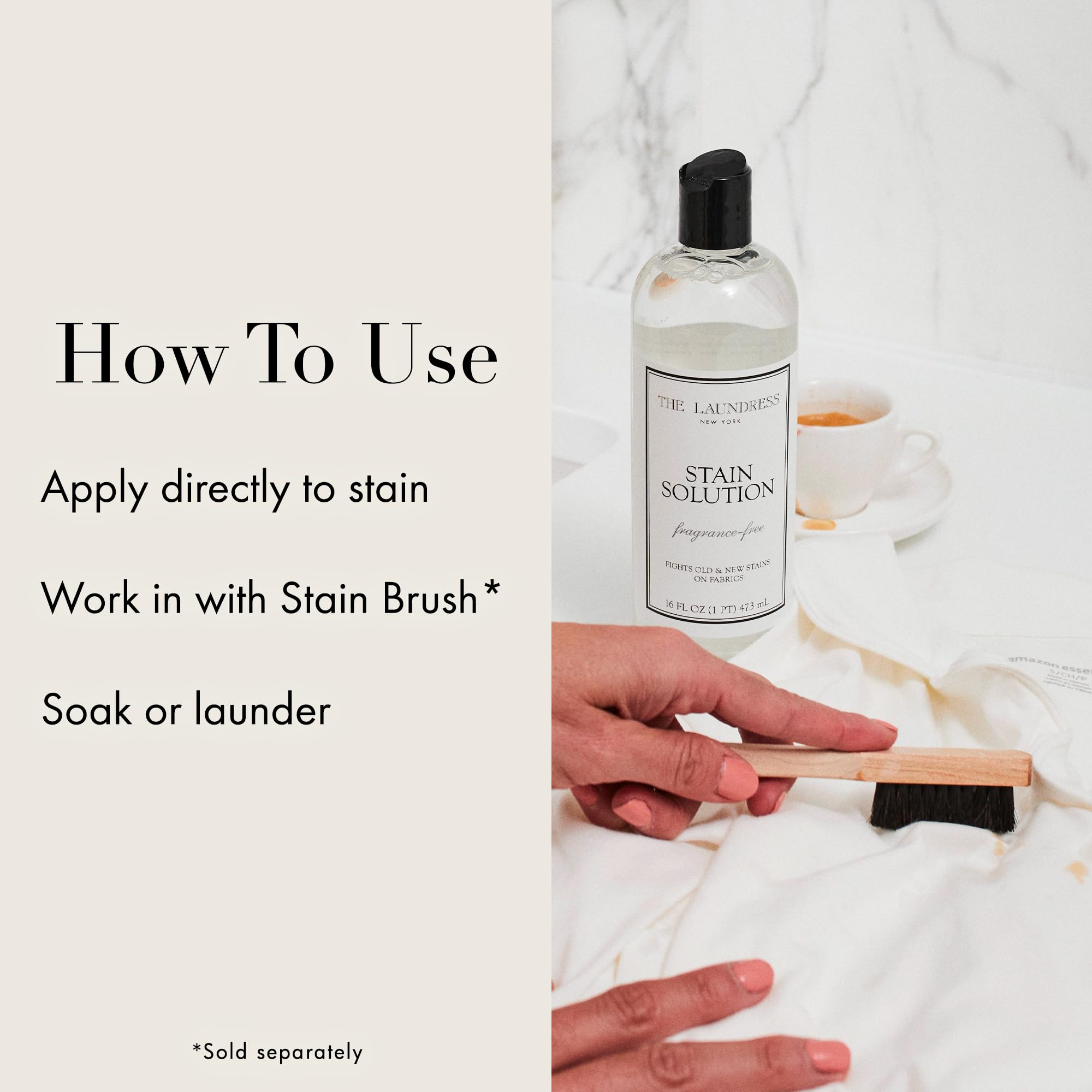 The Laundress The Laundress Stain Solution, Laundry Stain Treatment, Stain Remover for Makeup, Red Wine, Coffee, Grass, & More, 16 Fl Oz