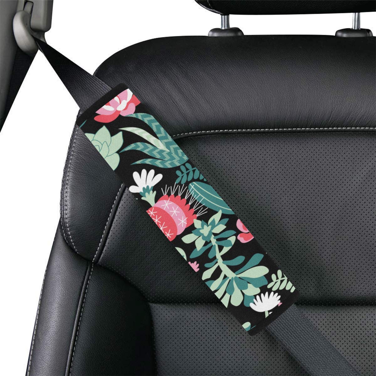 Succulent and Cactuses in Scandinavian Stylish Car Seat