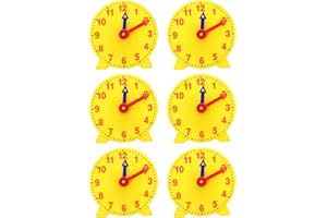 Totority Primary School Clock Model Teaching Aid 3.93 Inch Educational Clock Time Learner Tool with Two Needle Linkage for Ki