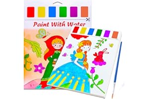 BAOXUE Water Coloring Books for Kids Ages 4-8,Paint with Water Colors Book for Toddlers,Watercolor Painting Paper Gift for Boys Girls 2-4 Years