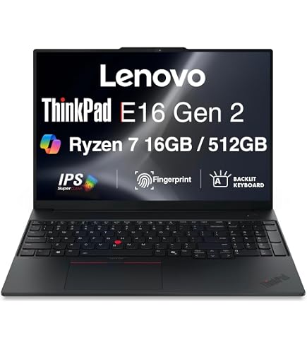 Amazon.com: Lenovo ThinkPad E16 Gen 2 Laptop, 16