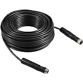 Backup Camera Cable 4PIN Video Power Aviation Extension Wire for Vehicle Car Camper Bus Van Truck Motorhome Trailer RV Revers