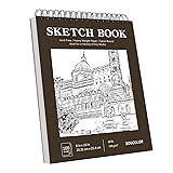 Soucolor 8" x 10" Blank Spiral Notebook| 100 Sheets