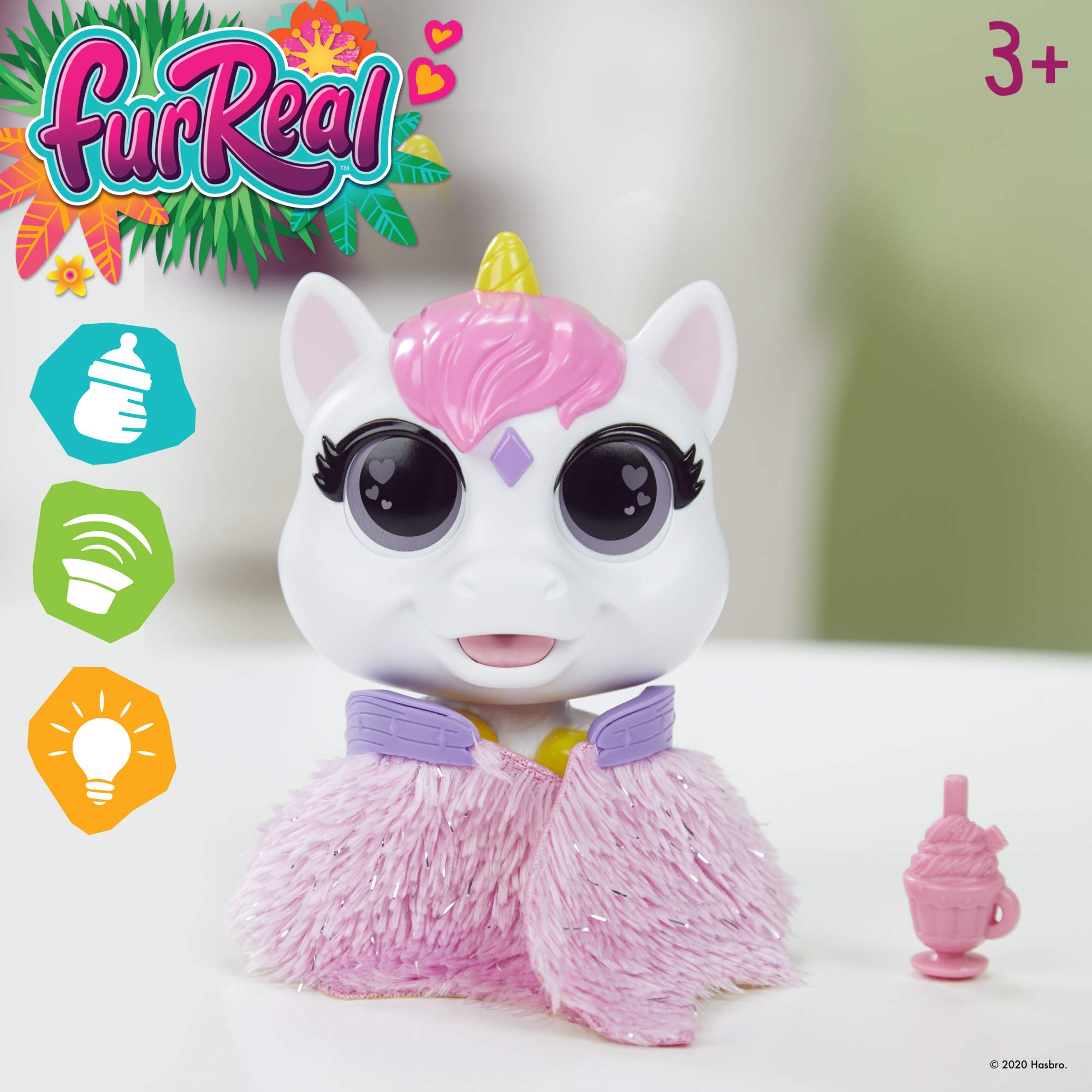 Furreal Airina The Unicorn Color-Cambio Interactive Feeding Toy, luces y sonidos, de 4 años en adelante Furreal Airina The Unicorn Color-Cambio Interactive Feeding Toy, luces y sonidos, de 4 años en adelante