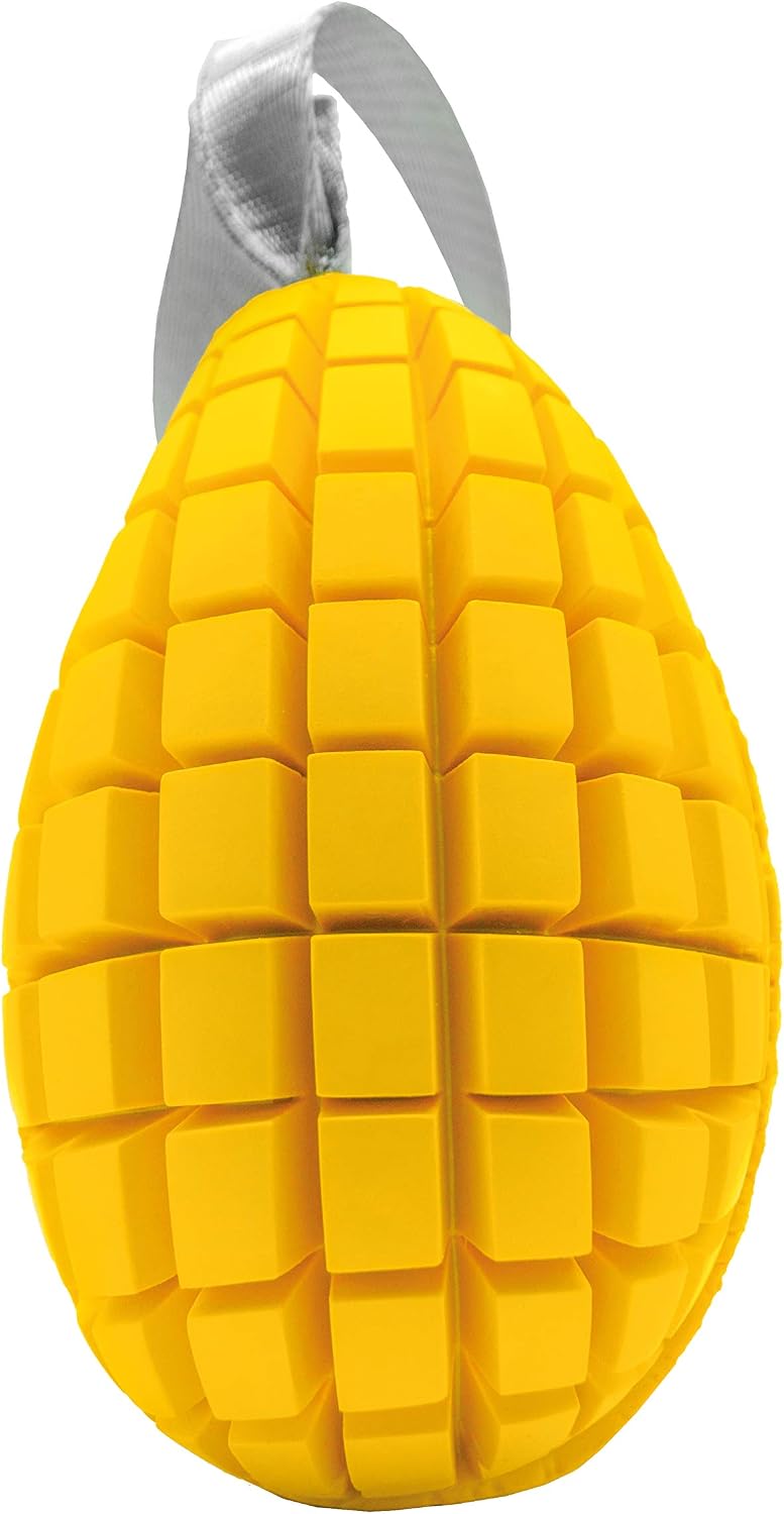 HS HERM. SPRENGER GERMANY Mango Chew Toy, Large, Natural Rubber Dog Chew Toy for Aggressive Chewers Treat Dispenser