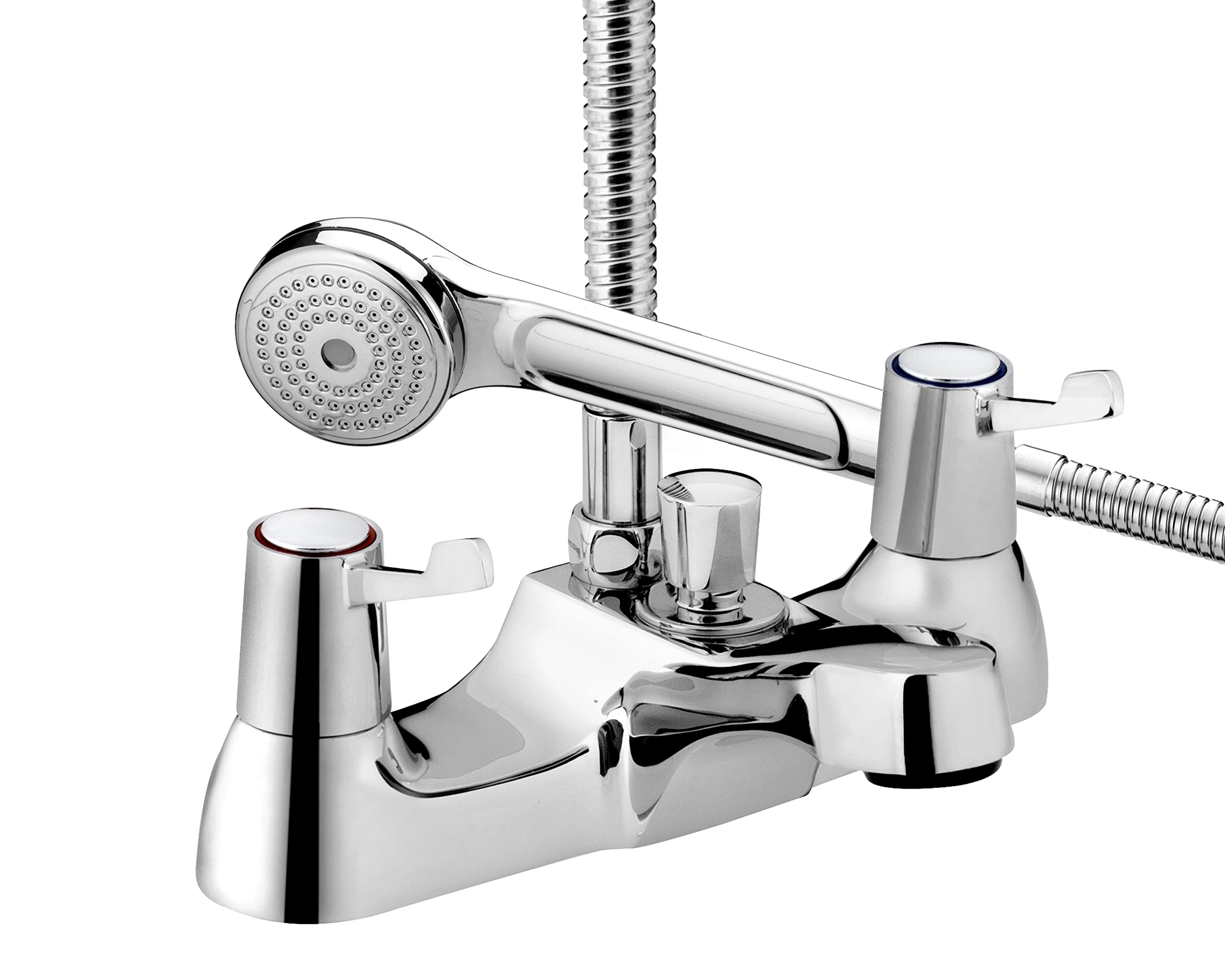 Bristan Lever Bath Shower Mixer with Ceramic Disc Valves Chrome, Chrome Plated