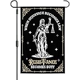 When Injustice Becomes Law Resistance Becomes Duty Garden Flag 12 x 18 Inch Double Sided Polyester Social Justice Equality Resist Flags for Outside Garden Yard House Decorative