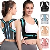 Fit Geno Posture Corrector for Women Lite, Upper Back Brace for Slouching | An Adjustable, Lightweight Design Supports Your Neck, Shoulders, and Upper Back to Help You Sit and Stand Taller