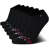 Tommy Hilfiger Mens No Show Socks - 6 Pack Cushioned Performance Stretch Athletic Low Cut Socks for Men