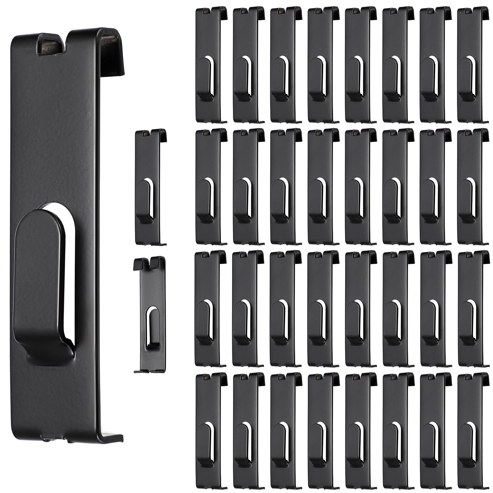 Photo 1 of Sumnacon Grid Wall Hangers - 35 Pack Black Display Hooks for Artwork, Painting, Photography, Canvas - Utility Metal Hooks for Home, Outdoor Art Show, Craft Show