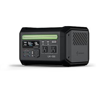 Segway Lumina 500 Portable Power Station with LiFePO4 Battery, 512Wh 9-Port PowerHouse, 600W AC Output Solar Outdoor Generator (Solar Panel Optional),100W USB-C PD Output