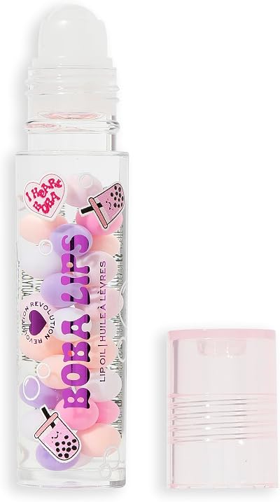 Revolution I Heart Boba Lips Lip Oil Matcha Tea Extract Vegan Cruelty-Free Clear