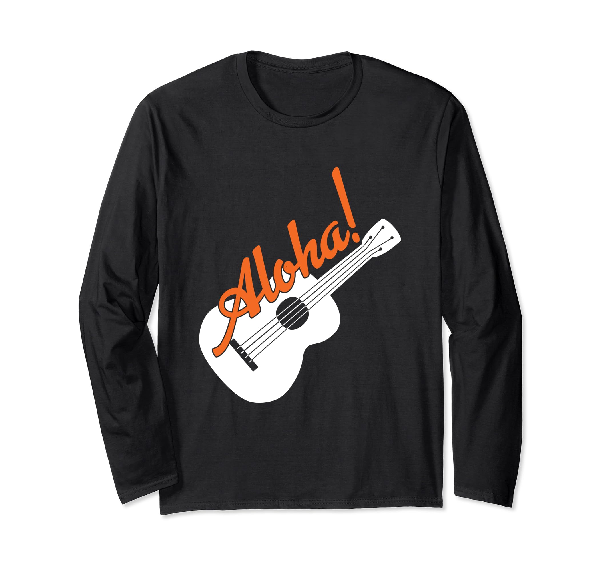 Aloha Acoustic Uke Guitar Hawaii Hawaiian Musician Long Sleeve T-Shirt