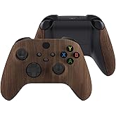 eXtremeRate Side Rails Grips Shell for Xbox Core Wireless Controller, Wood Grain Replacement Part Front Housing Cover Handles Faceplate for Xbox Series X & S [Controller Excluded]