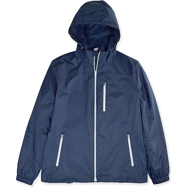 Brooks Brothers Mens Nylon Blend Full Zip Lightweight Racer Jacket