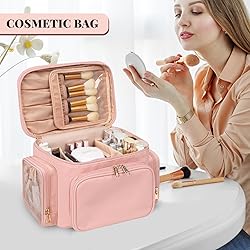 Bagmoly Large Makeup Bag, Portable Travel Makeup