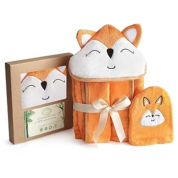 fox baby towel