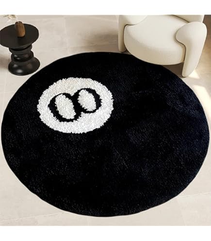 【超限定品】STUSSY×SECOND LAB. 8BALL RAG MAT Amazon.com: 8 Ball Rug, 24 inch Large Black Round Rug for Home