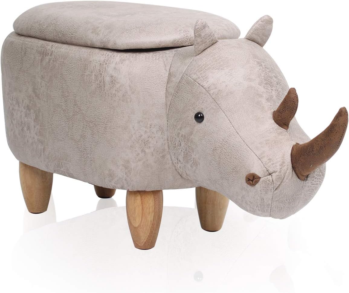 Outwin Animal Footstool Foot Rest Stool Storage Ottoman Padded Cushion Footstool Pouffe Stool